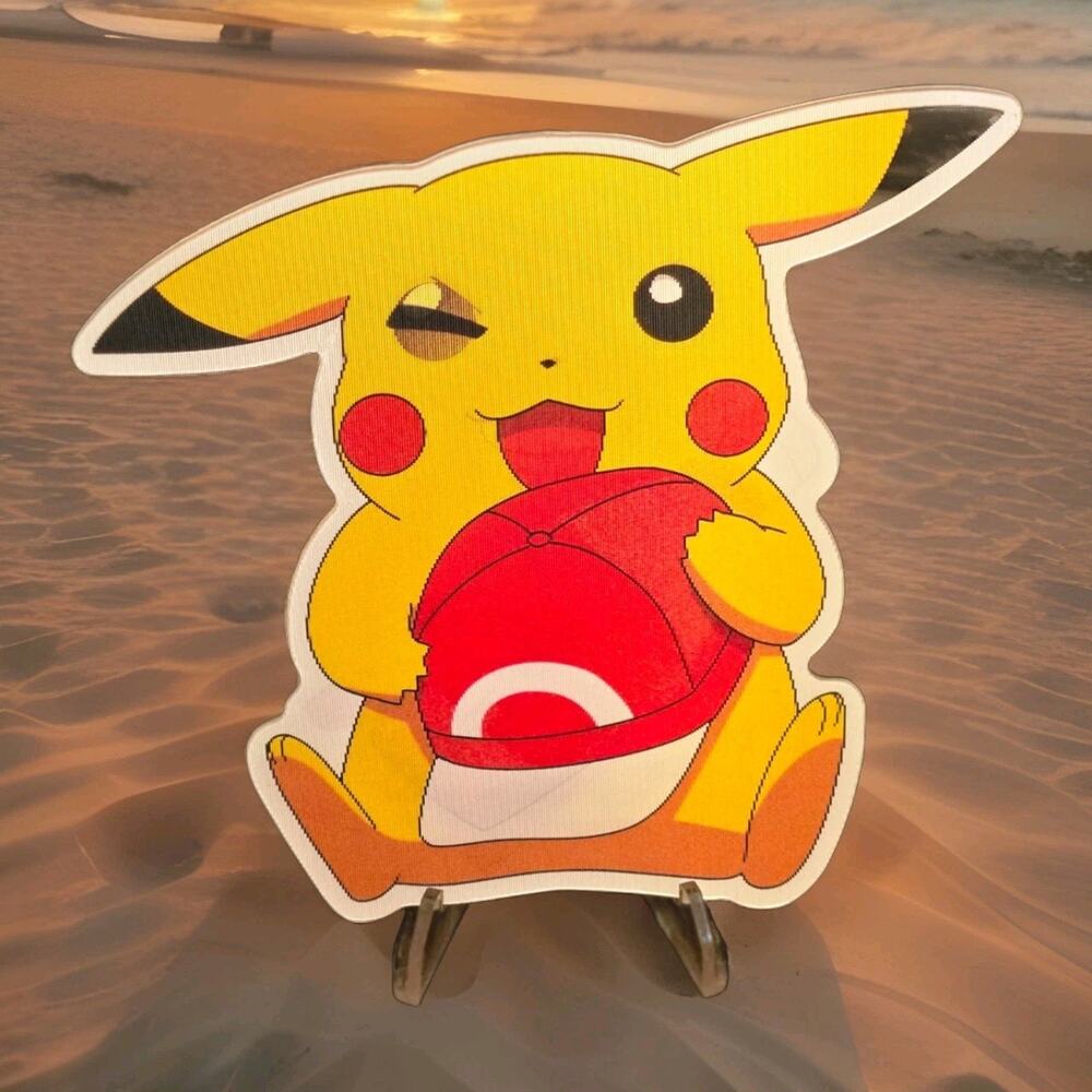 Pokemon Pikachu Cute Funny 3D Motion Lenticular Car Laptop Decal Sticker Peeker